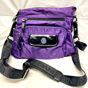 Vintage Giani Bernini Purple Nylon Crossbody Purse